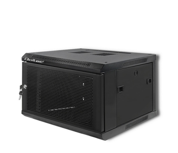 QOLTEC Szafa RACK 19 cali | 6U | 600 x 600 x 370 | Perforowane drzwi 54489 - 1329953 - zdjęcie 4